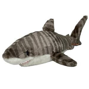 Wild Republic Cuddlekins Tiger Shark Stuffed Animal Plush 14"